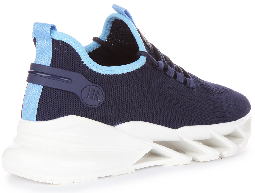 JUSTINREESS Bounce 5 Scarpe allacciate a rete ispirate alla tecnologia da uomo in marina blu