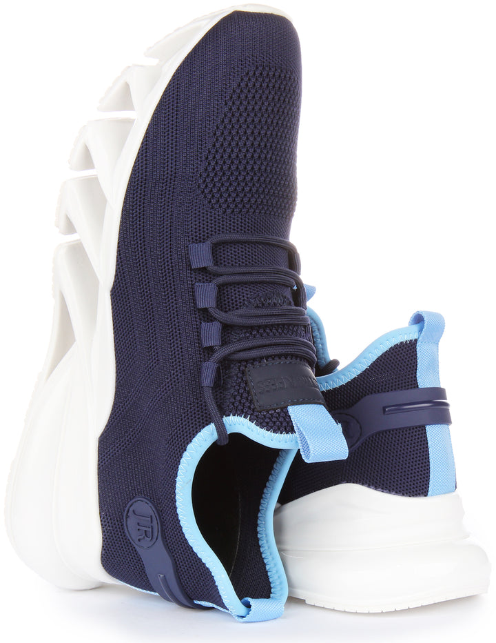 Justinreess England Bounce 5 Running Trainer In Navy Blue