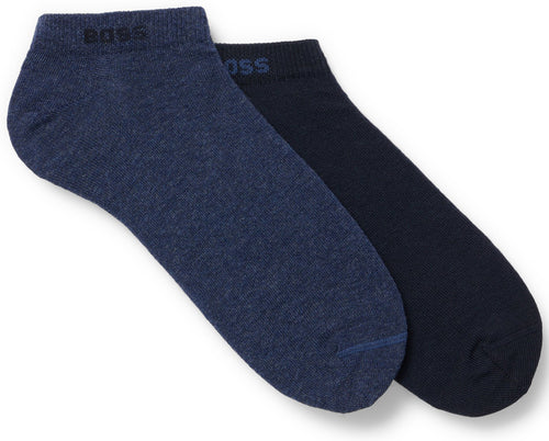 Boss 2P As Uni Colors CC Herren 2er Set Baumwolle Mischung Knöchel Socken Mar e Blau