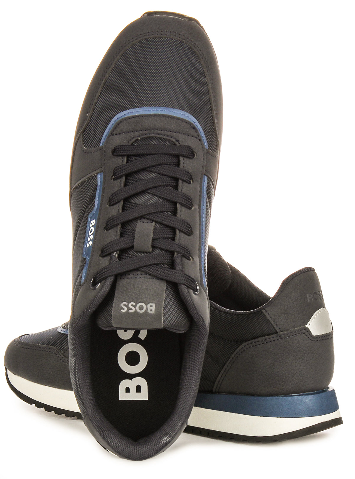 Boss Kai Runn Nupny In Navy Blue For Men | Hugo Boss Trainers