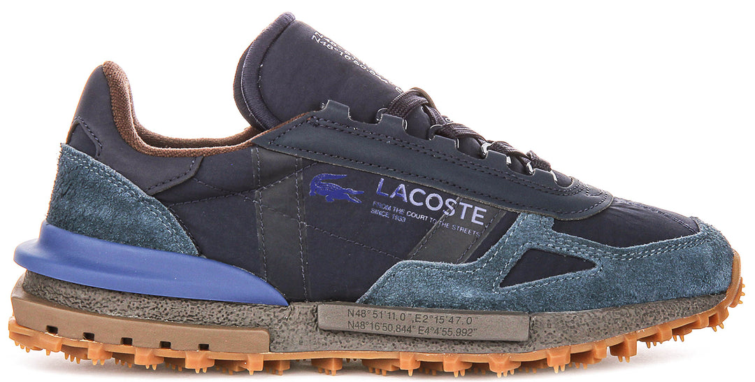 Lacoste Elite Active In Navy Brown For Men