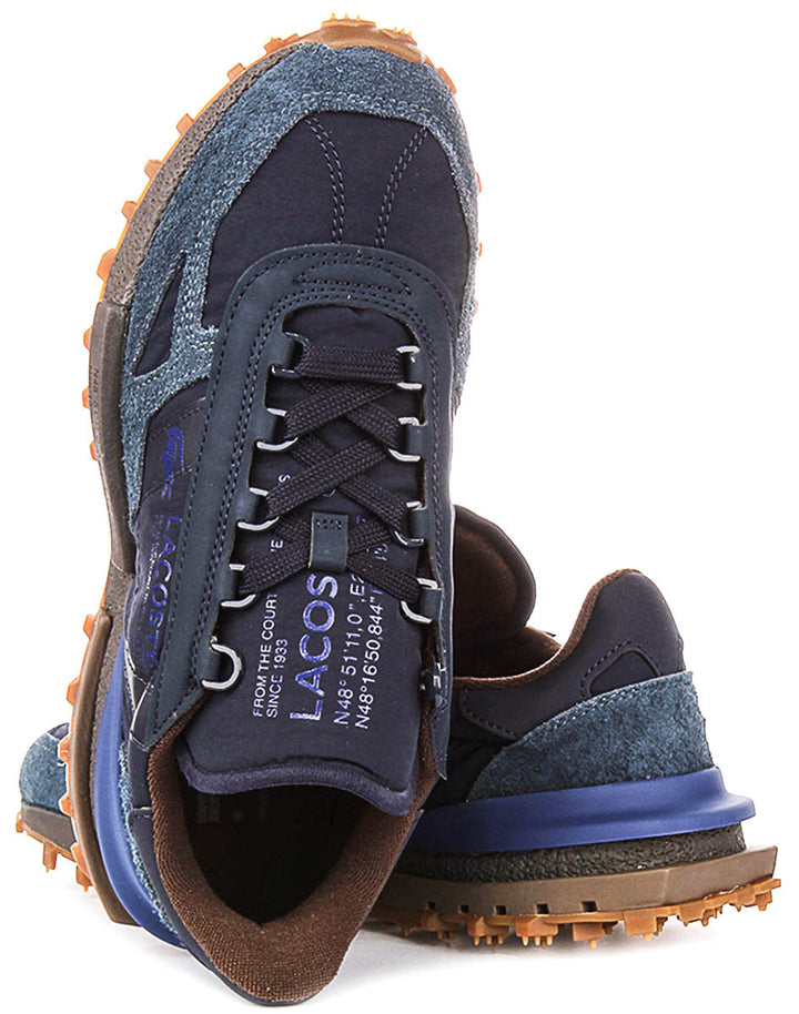 Lacoste Elite Active In Navy Brown For Men