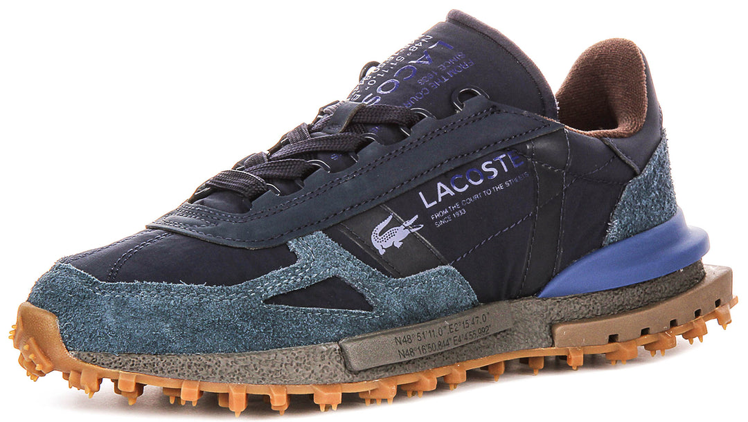 Lacoste Elite Active In Navy Brown For Men