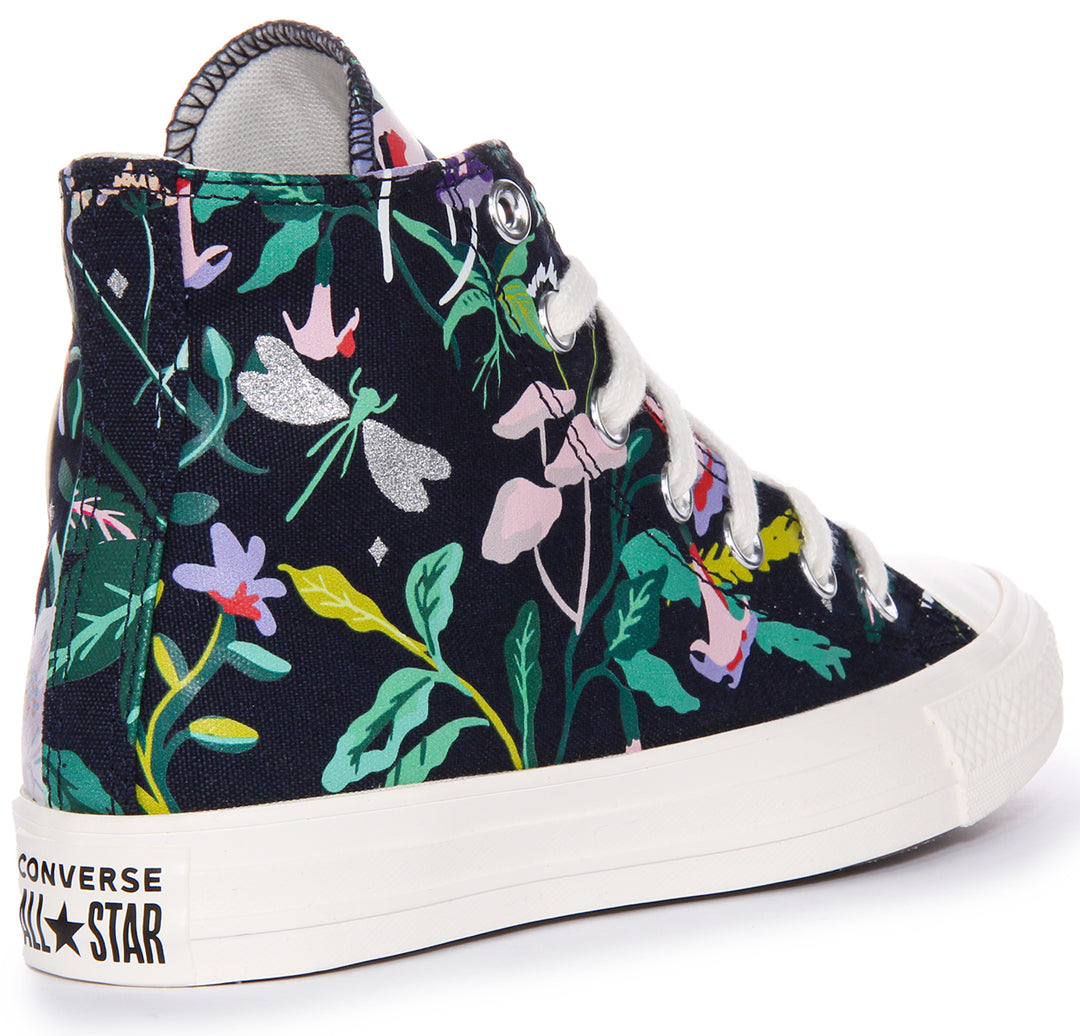 Converse All Star Hi A07109C In Navy Floral