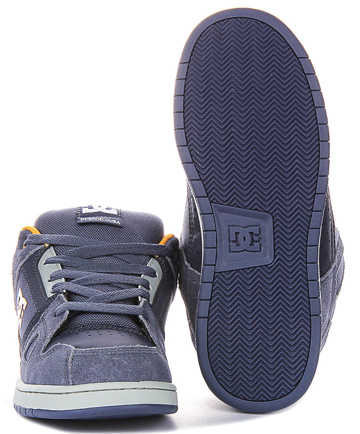 Dc Shoes Stag In Navy Grey For Youth