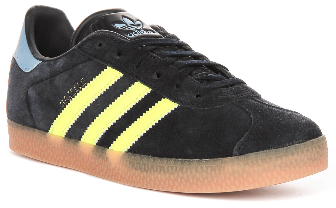 Adidas Gazelle J In Navy Yellow For Youth