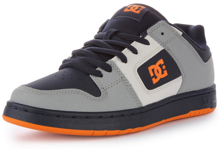 DC Shoes Manteca 4 Schnürung Leder Court Turnschuhe Mar e Orange