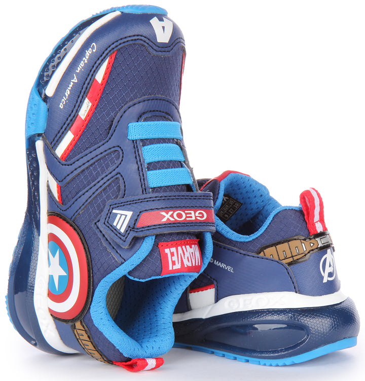 Geox J Bayonyc B. C In Navy Red For Infants