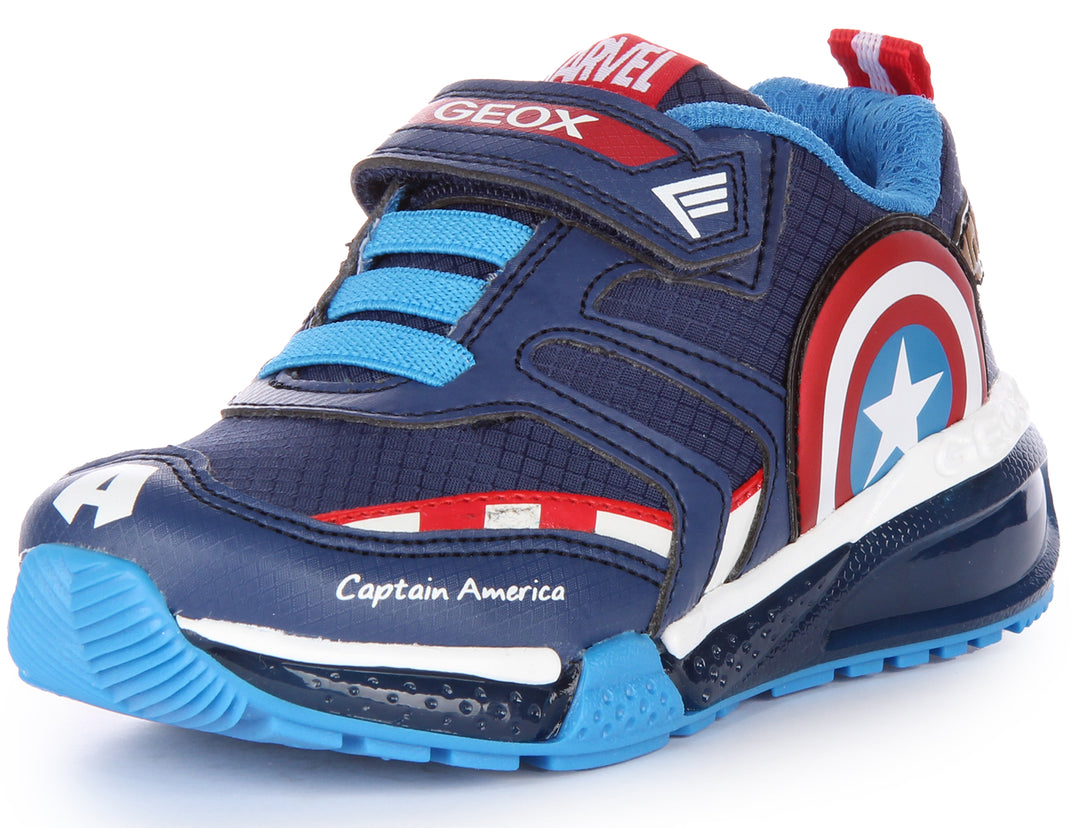 Geox J Bayonyc B. C In Navy Red For Kids