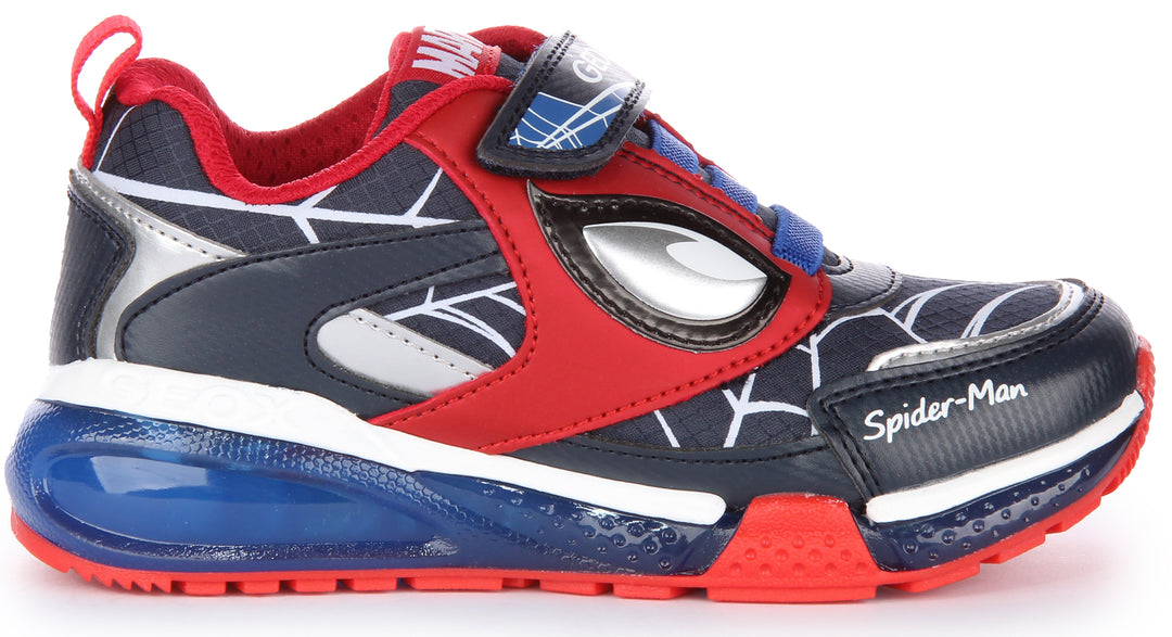 Geox J Bayonyc B. D In Navy Red For Kids