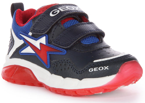 Geox J Spaziale In Navy Red For Kids