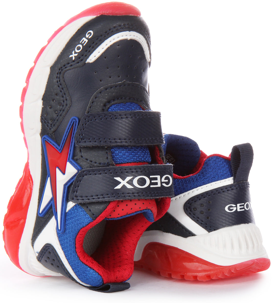 Geox J Spaziale In Navy Red For Kids