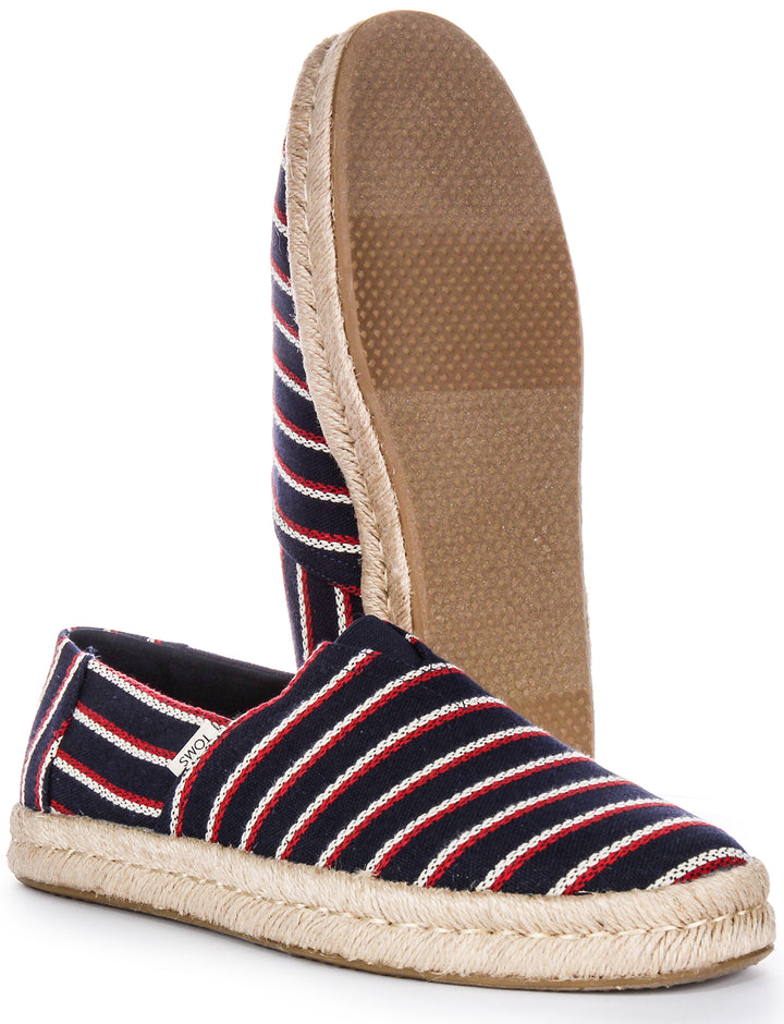 Toms Alpargata Woven In Navy Red For Men