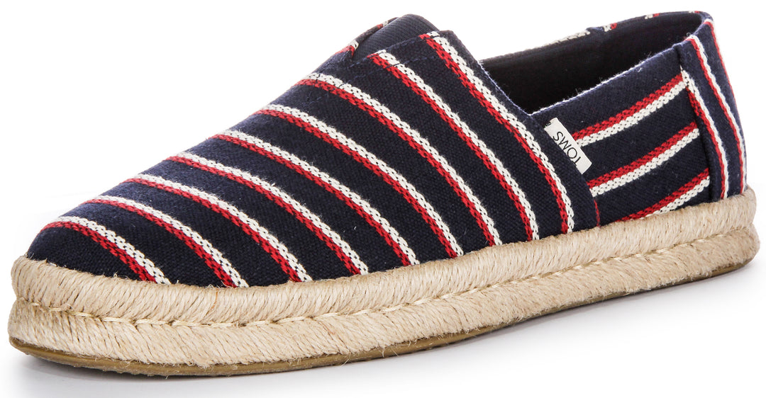 Toms Alpargata Woven In Navy Red For Men