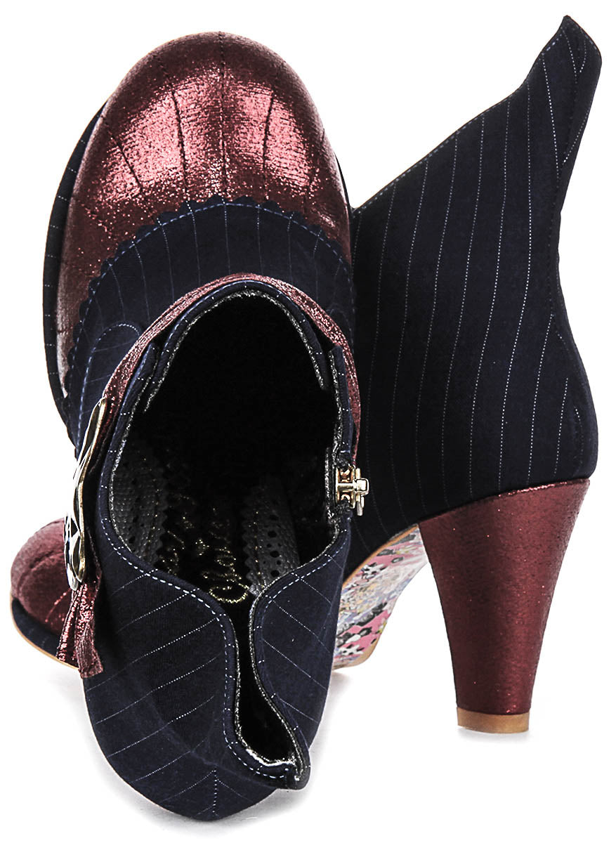 Irregular Choice Miaow In Navy Red For Women