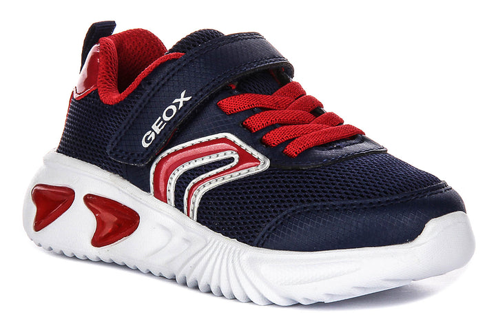 Geox J Assister B C In Navy Red For Infants