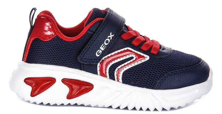 Geox J Assister B C In Navy Red For Infants