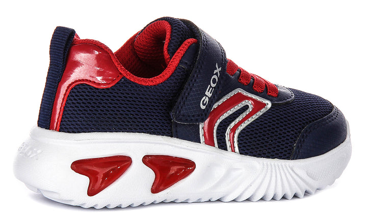 Geox J Assister B C In Navy Red For Infants