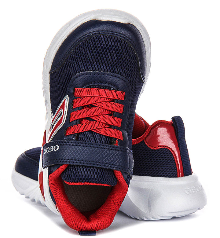 Geox J Assister B C In Navy Red For Infants
