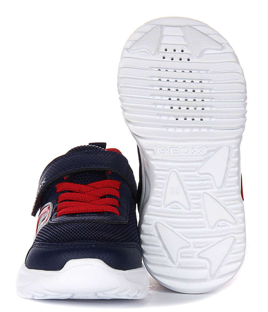 Geox J Assister B C In Navy Red For Infants
