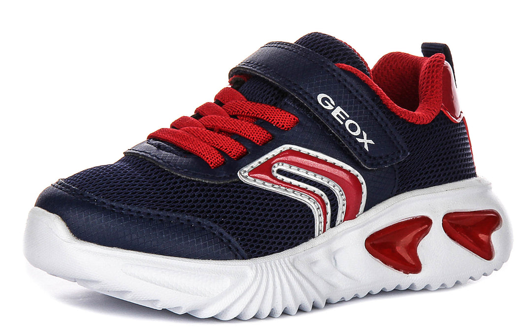 Geox J Assister B C In Navy Red For Infants