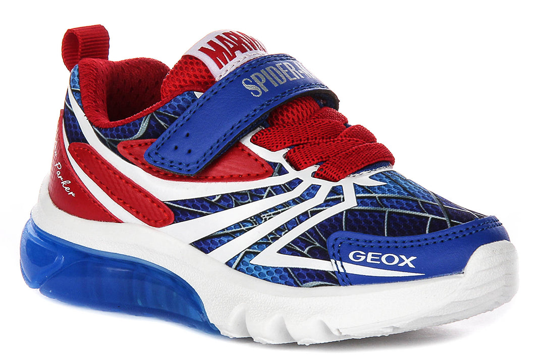 Geox J Ciberdrone X Spiderman In Navy Red For Infants