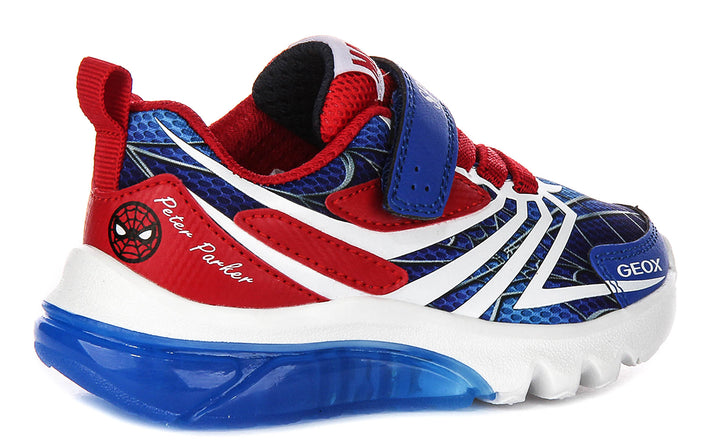 Geox J Ciberdrone X Spiderman In Navy Red For Infants