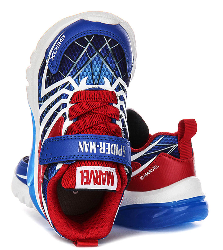 Geox J Ciberdrone X Spiderman In Navy Red For Infants