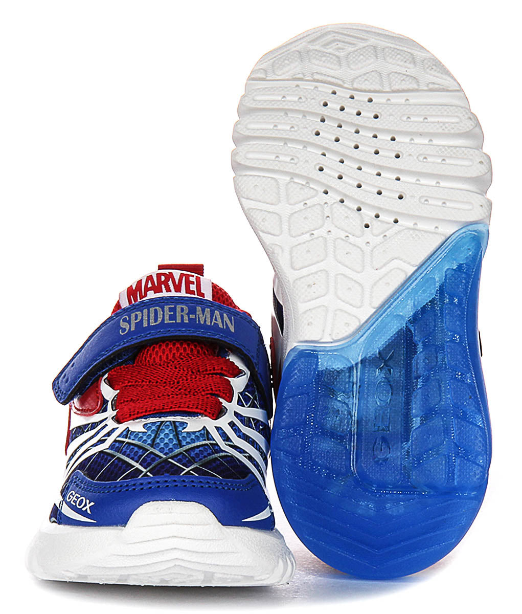 Geox J Ciberdrone X Spiderman In Navy Red For Infants