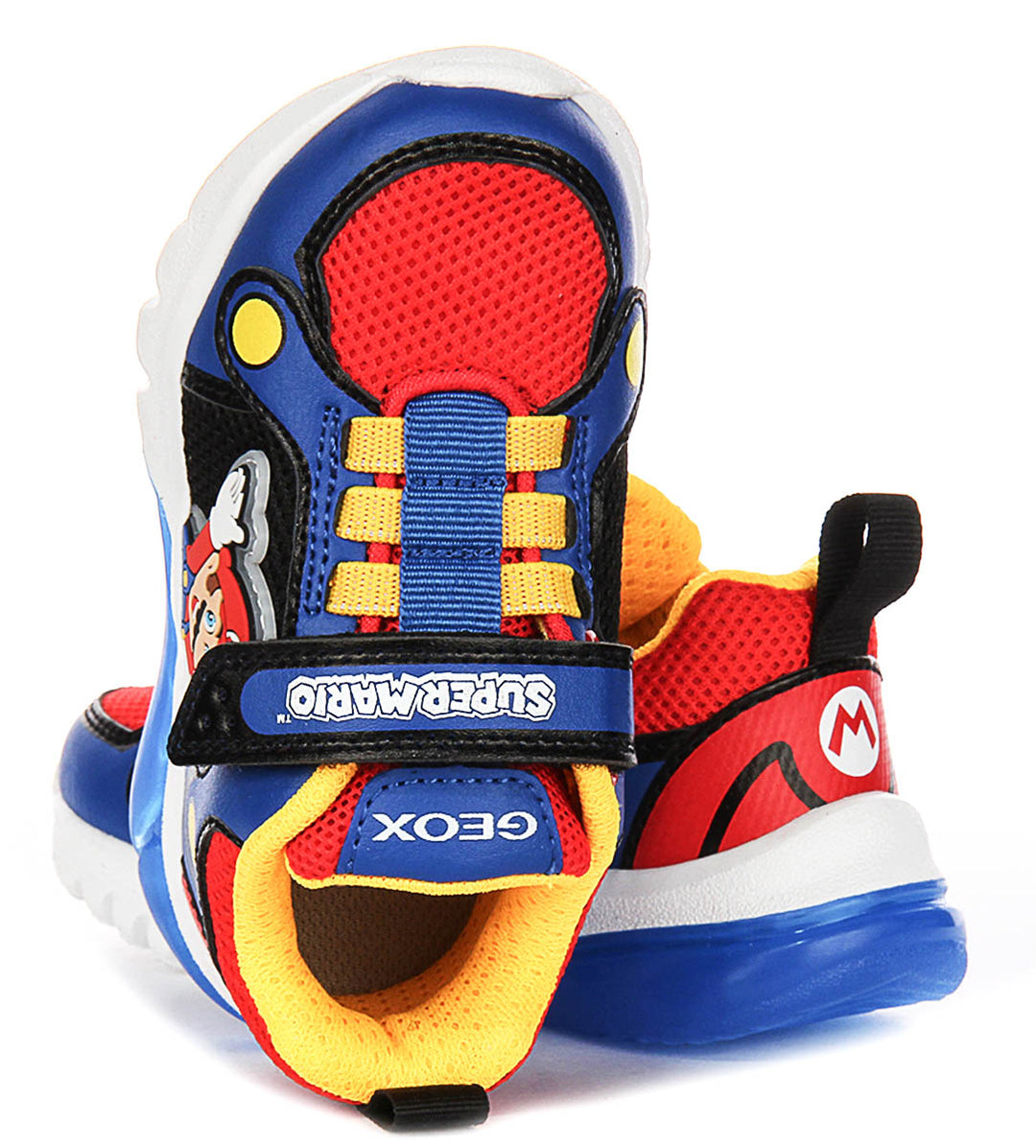 Geox J Ciberdrone A X Supermario In Navy Red For Infants