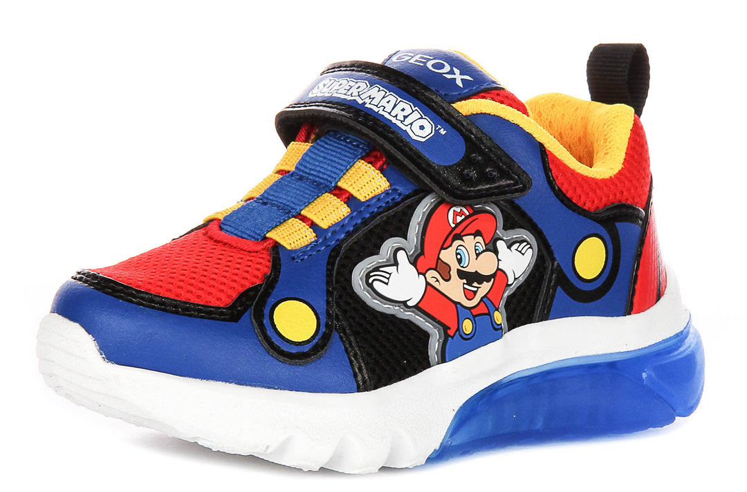 Geox J Ciberdrone A In Navy Red For Kids