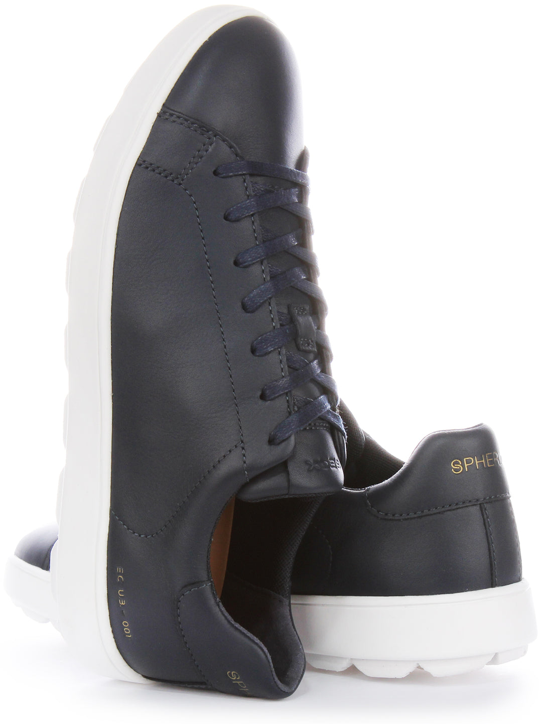 Sneakers in pelle Geox Nappa UL Cushioning Comfort in blu navy e bianco