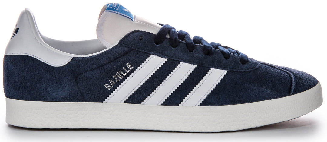 Adidas Gazelle Sneakers in pelle scamosciata per donne blu navy e bianca