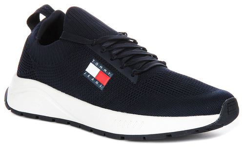 Tommy Hilfiger Runner Knit In Navy White For Men