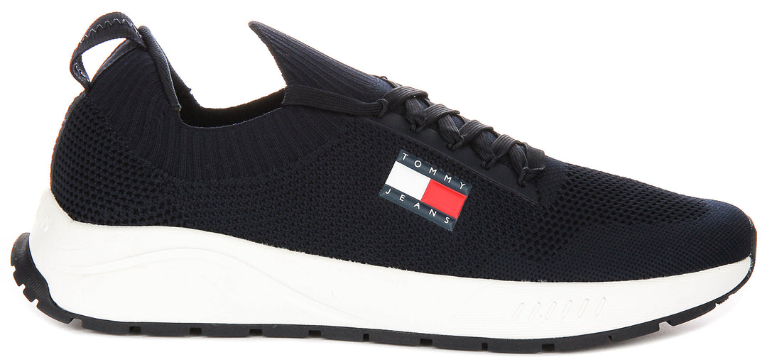 Tommy Hilfiger Runner Knit In Navy White For Men