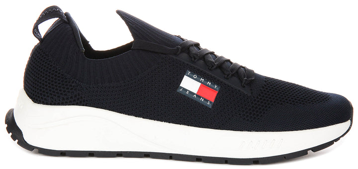 Tommy Hilfiger Runner Knit In Navy White For Men