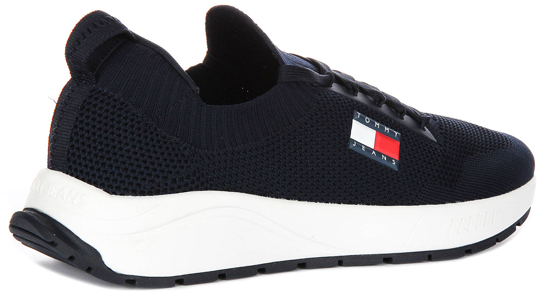 Tommy Hilfiger Runner Knit In Navy White For Men