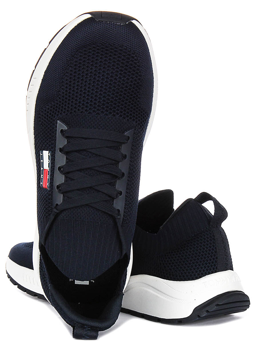 Tommy Hilfiger Runner Knit In Navy White For Men