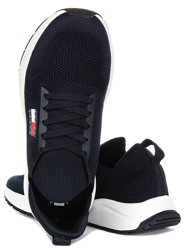 Tommy Hilfiger Runner Knit In Navy White For Men