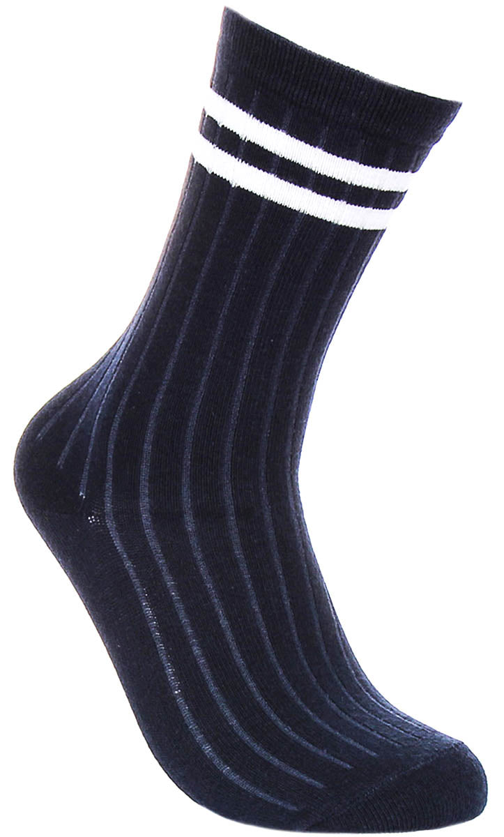 Justinreess England 2P Stripe W In Navy White For Women
