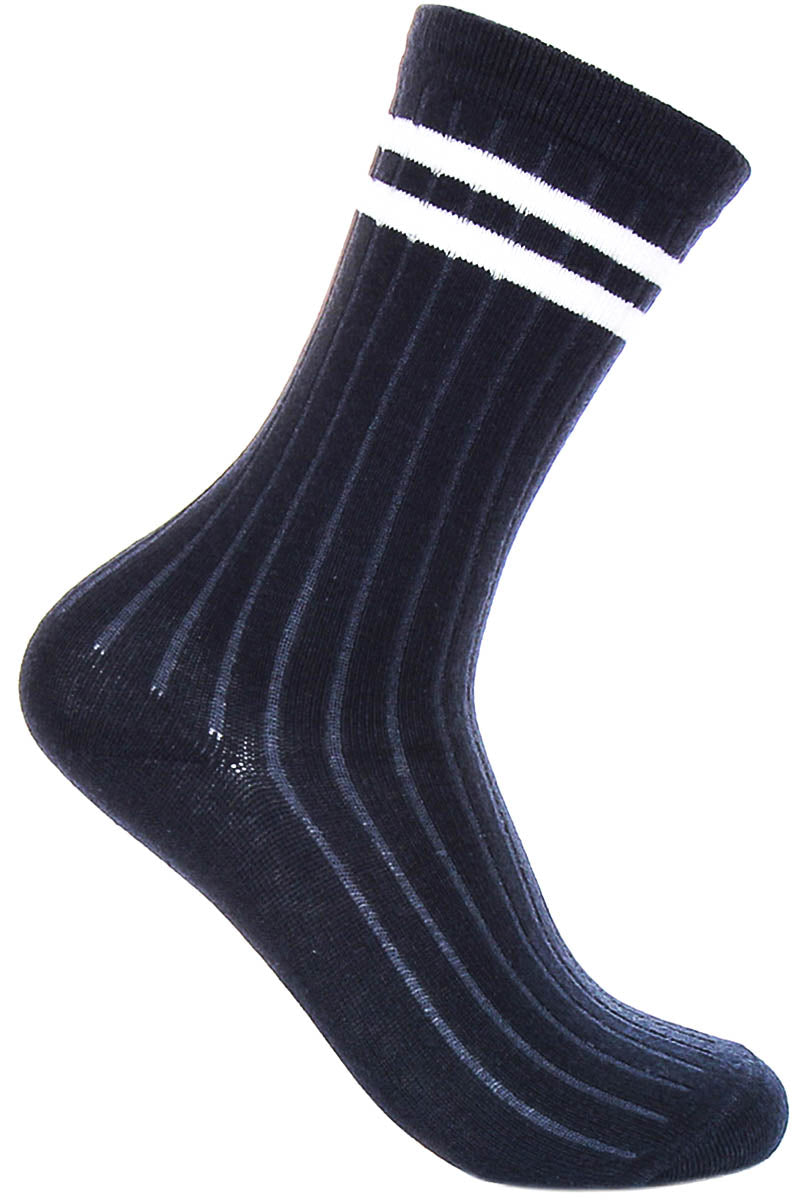 Justinreess England 2P Stripe W In Navy White For Women