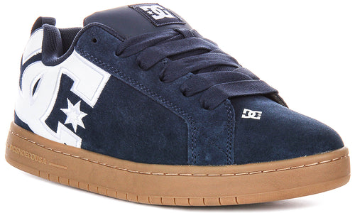Dc Shoes Court Graffik In Navy White For Men