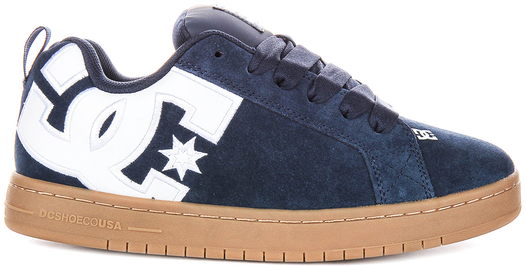 Dc Shoes Court Graffik In Navy White For Men