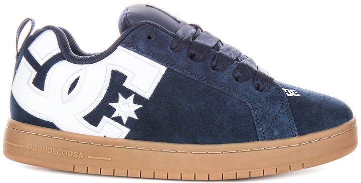 Dc Shoes Court Graffik In Navy White For Men