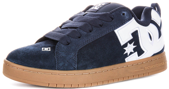 Dc Shoes Court Graffik In Navy White For Men