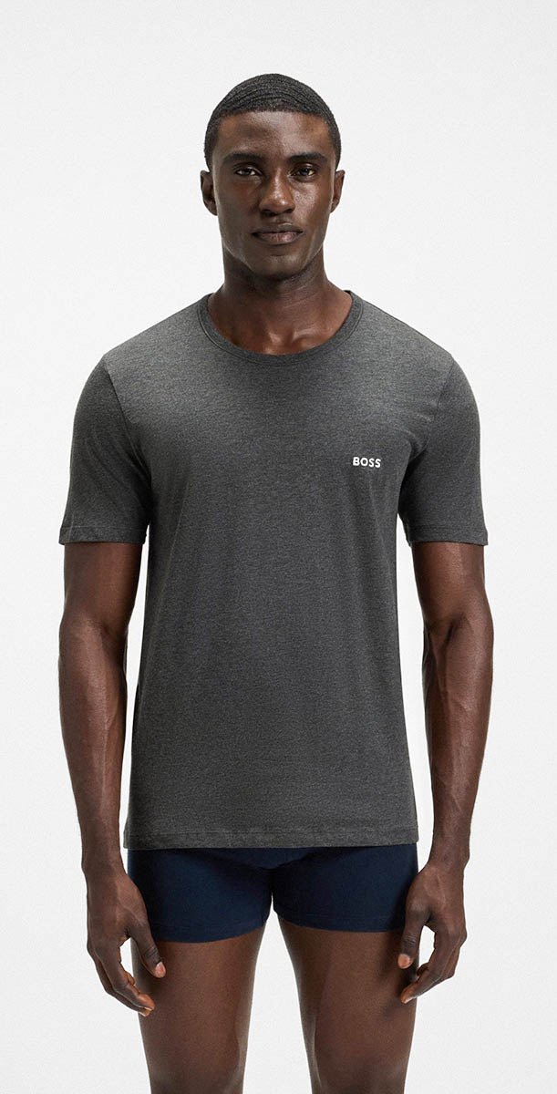Boss T shirt 3 Pack Classsic In Navy White For Men