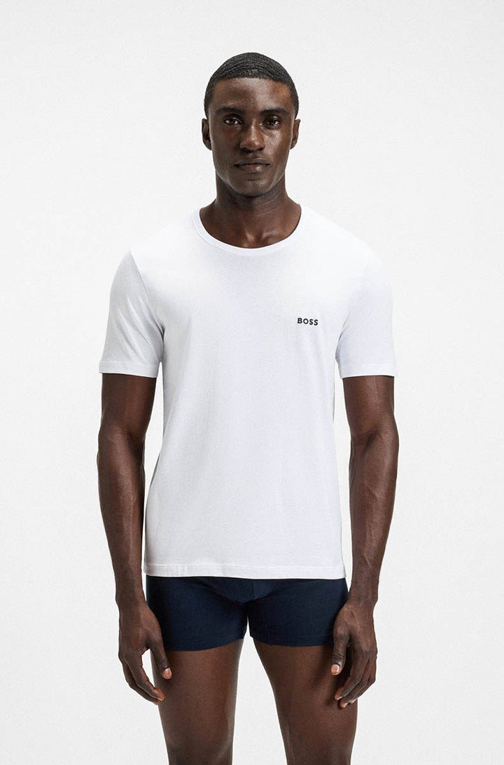 Boss T shirt 3 Pack Classsic In Navy White For Men