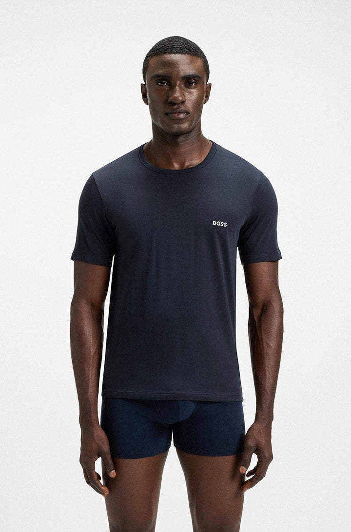 Boss T shirt 3 Pack Classsic In Navy White For Men