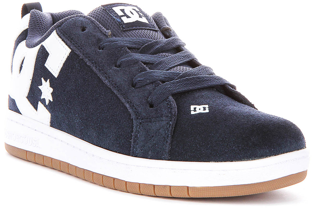 Dc Shoes Court Graffik In Navy White For Youth