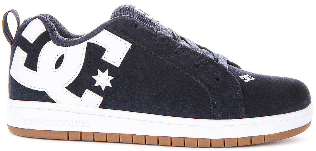 Dc Shoes Court Graffik In Navy White For Youth